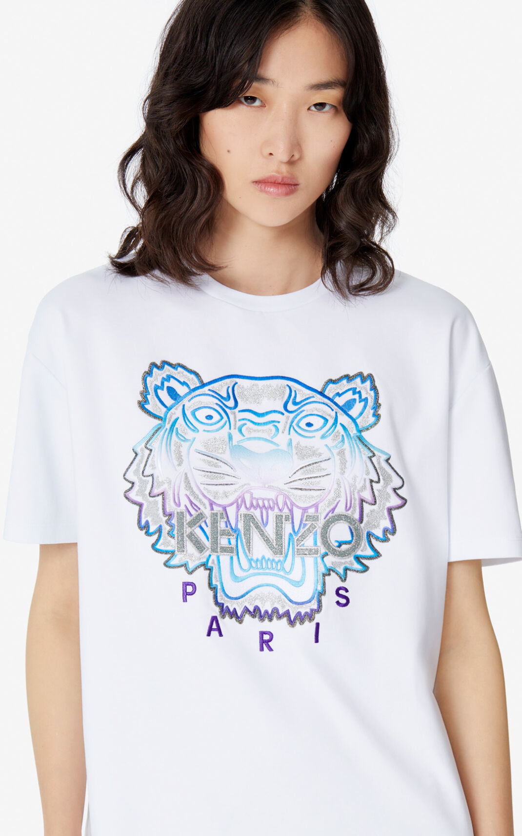 Camisetas Kenzo Tiger Mujer Blancas - SKU.7045583